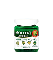 Mollers Complex Меллер Рыбий жир с Витаминами D3 и K2 60 капсул