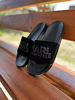 Шлепанцы летние мужские Karl Lagerfeld повседневные кожаные шлепки KR- 40 (26см) KU-22