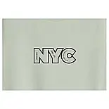 Чоловіча однотонна оливкова футболка з млинним написом посередині NYC у розмірі S, фото 2