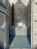 Вуличний біотуалет Техпром, пластикова кабінка-туалет з чашею генуа, фото 9