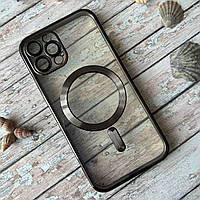 Чохол MagSafe на iPhone 12 Pro/ Силіконовий для Айфон 12 Про Black Metallic