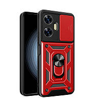 PC + TPU чехол Camshield armor для Realme 10 Pro Plus красный