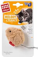 Игрушка для котов GiGwi Мышка со звуковым чипом Melody chaser 13 см (75217Collar)