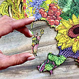 Середній Фігурний Дерев'яний Пазл Woods Story Карта України Квітуча L, фото 5