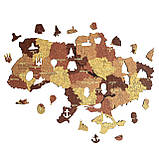 Середній Фігурний Дерев'яний Пазл Woods Story Карта України Капучіно L, фото 3