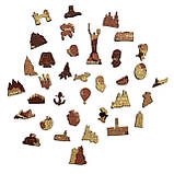 Середній Фігурний Дерев'яний Пазл Woods Story Карта України Капучіно L, фото 5