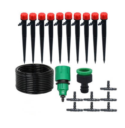Комплект крапельного поливання для городу 10 м, мікрополивши рослин
