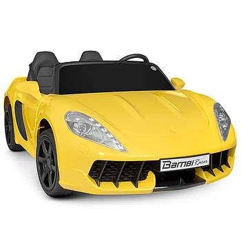 Електромобіль для підлітків двомісний Porsche (мотор 180W, MP3, USB) Bambi M 4055AL-6 Жовтий