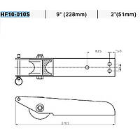 Роульс якорный на катер лодку 9 228MMX 2 52MM HF10-010S