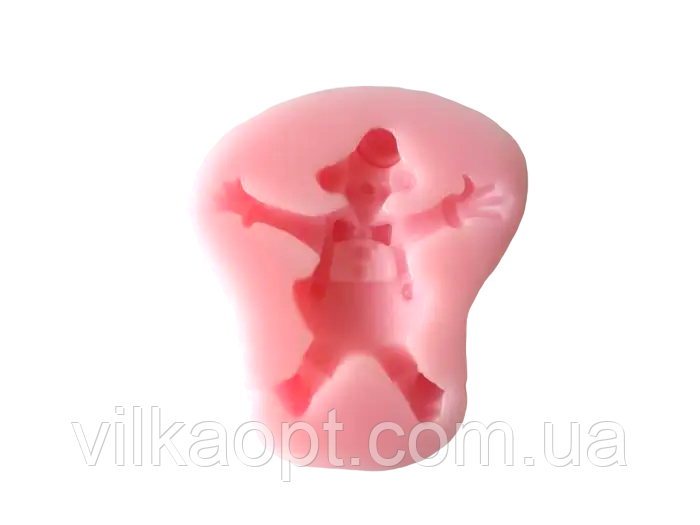 Молд силіконовий кондитерський для мастики та шоколаду Клоун 7,5*7 cm