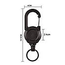 Ретрактор тактичний карабін брелок RETRACTOR з тросиком 60 см, фото 3