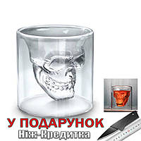 3D стакан для виски Череп 120 мл