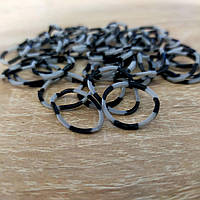 Резинки для плетения браслетов черно-серые 50 штук