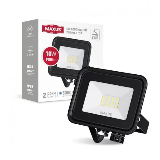 1-MFL-04-1050 Прожектор MAXUS FL-04 10W, 5000 К