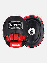 Лапи боксерські лапи для боксу та єдиноборств Peresvit Precision Mitts, чорно-червоні, фото 3