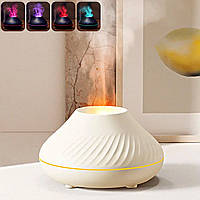 Зволожувач повітря з функцією нічника та аромадифузора з підсвічуванням LED 3в1 MADORU з імітацією вогню. СлоноваEStyle