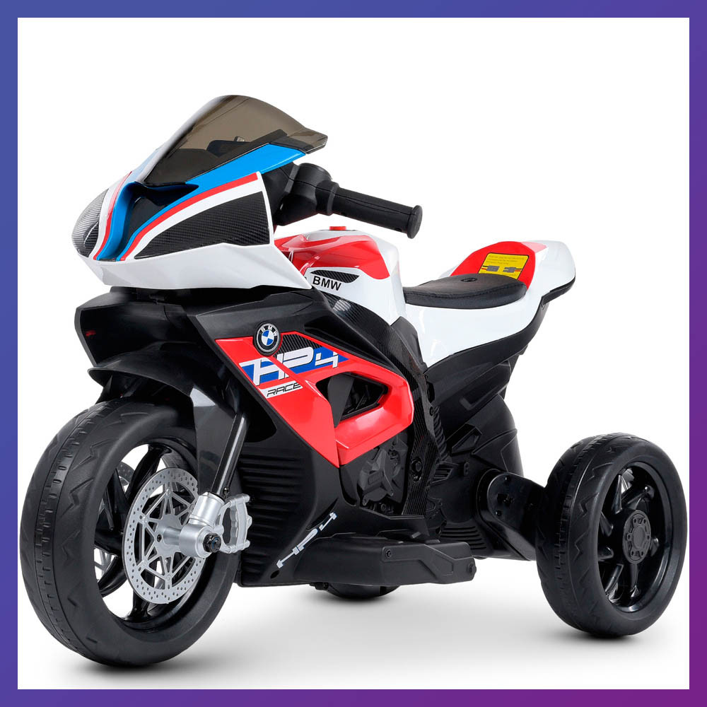 Дитячий електро мотоцикл двоколісний на акумуляторі BMW JT5008 для дітей 3-8 років червоний