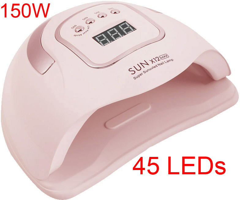 Професійна лампа для манікюру Nail Lamp SUN X 12 MAX 150W UV/LED для покриття нігтів гель лаком, гелемEStyle
