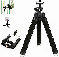 Гнучкий портативний міні-штатив,тринога MADORU настільний для телефону, планшета, чорнийEStyle