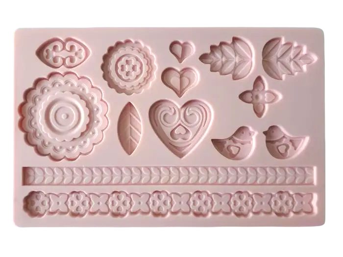 Молд силіконовий кондитерський для мастики та шоколаду Серце 13*20 cm