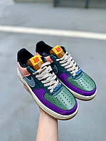 Женские кроссовки Nike Air Force 1 low x Undefeated (разноцветные) красивые яркие молодежные кроссы 068