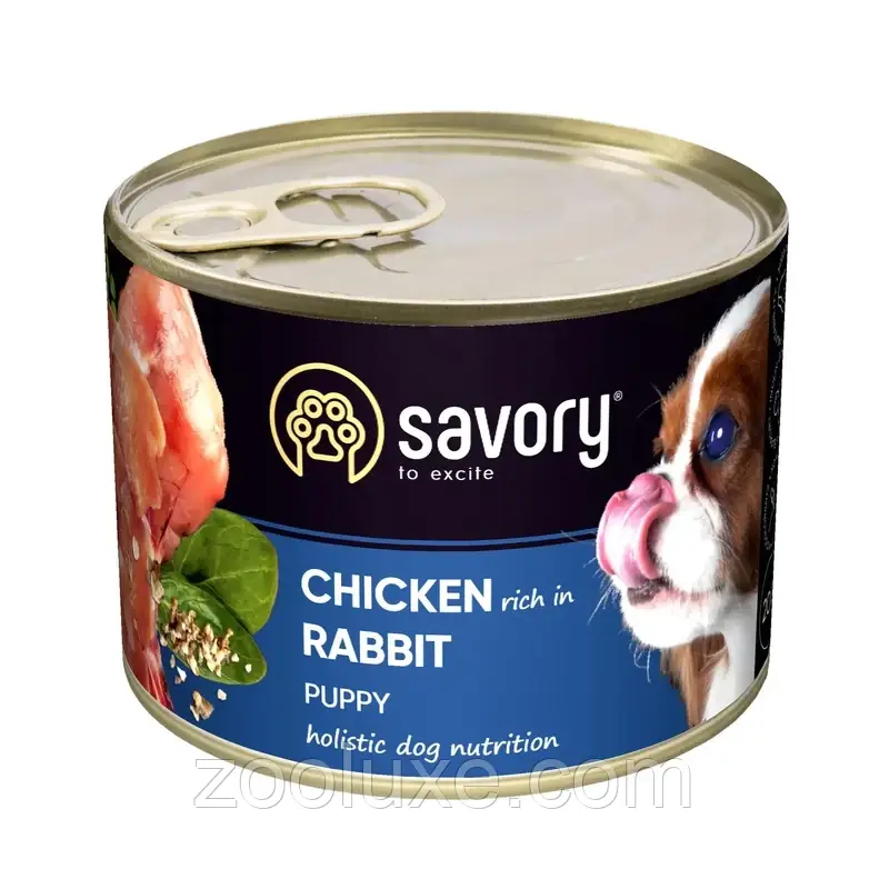 Savory Puppy Chicken Rich in Rabbit 200 г корм для цуценят Сейворі Паппі Курка та Кролик