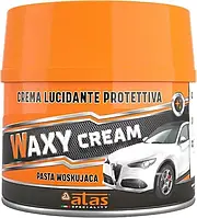 Полироль кузова ATAS WAXY CREAM 250 ml паста + губка / Твердый воск ATAS WAXY CREAM 250 ml паста + губка