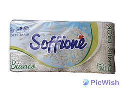 Туалетний папір Soffione BIANCO SOFFIONE 3 шари 16 рулони