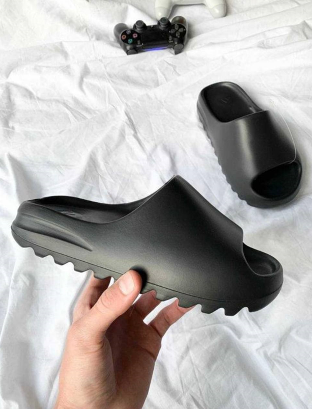 Мужские шлепанцы Adidas Yeezy Slide black Адидас Изи черные тапки ...