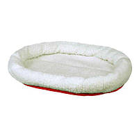 Trixie TX-28631 Лежак Trixie для кошек, шерстяной, двусторонний, белый, красный, 47×38 см