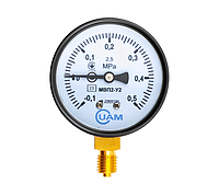 Технический мановакуумметр МВП2-У2 UAM от -0.1 до 2.4 МПа РШ; ОШ.