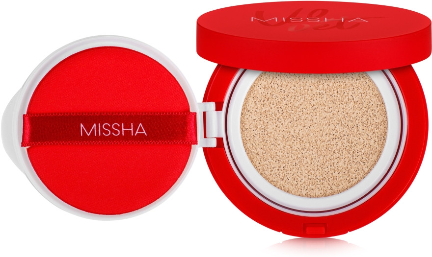 Тональний крем-кушон із матовим фінішем Missha Velvet Finish Cushion SPF50+ PA+++ 15 g No21 Light Beige