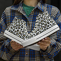 Стильные кеды для девушек Конверс. Классная женская обувь Converse Chuck Taylor All Star Lift Hi Leopard.