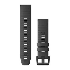 Ремінець Garmin QuickFit 22 Watch Bands Slate Gray Silicone with Black Hardware