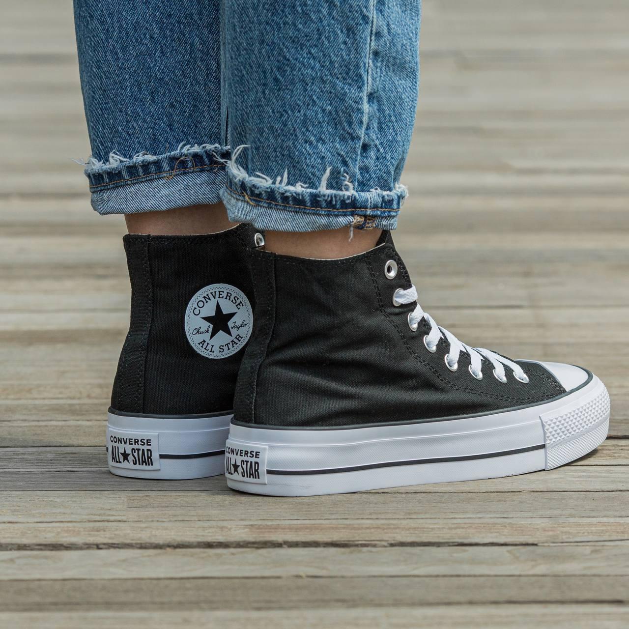 Converse best sale grey high