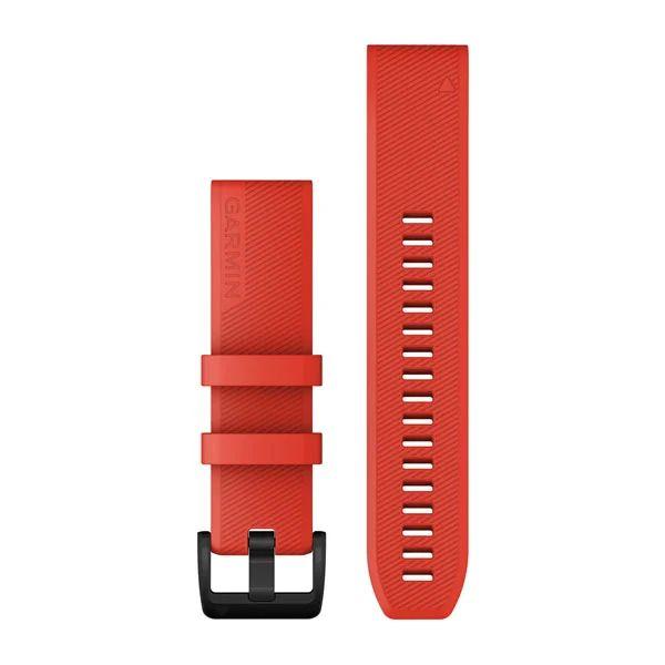 Ремінець Garmin QuickFit 22 Watch Bands Laser Red with Black Stainless Steel Hardware