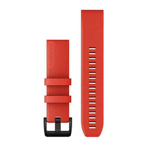 Ремінець Garmin QuickFit 22 Watch Bands Laser Red with Black Stainless Steel Hardware