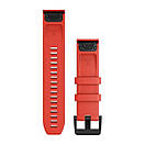 Ремінець Garmin QuickFit 22 Watch Bands Laser Red with Black Stainless Steel Hardware, фото 2