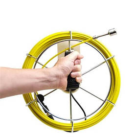 Відеокабель 50м з тримачем для бороскопа. Трос 50м скловолокняний для відеодіагностики.