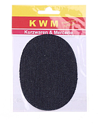 Термонаклейка на одежду 2 шт KWM черного цвета