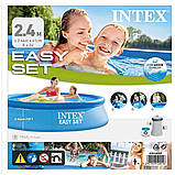 Басейн сімейний надувний Intex 28108 Easy Set, 244 х 61 см, 1942л з насосом-фільтром, фото 3