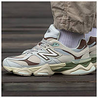 Мужские / женские кроссовки New Balance 9060 Grey matter Timberwolf Covert green U9060FNA, нью беланс NB 9060