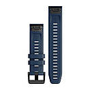 Ремінець Garmin QuickFit 22 Watch Bands Captain Blue with Black Stainless Steel Hardware, фото 2