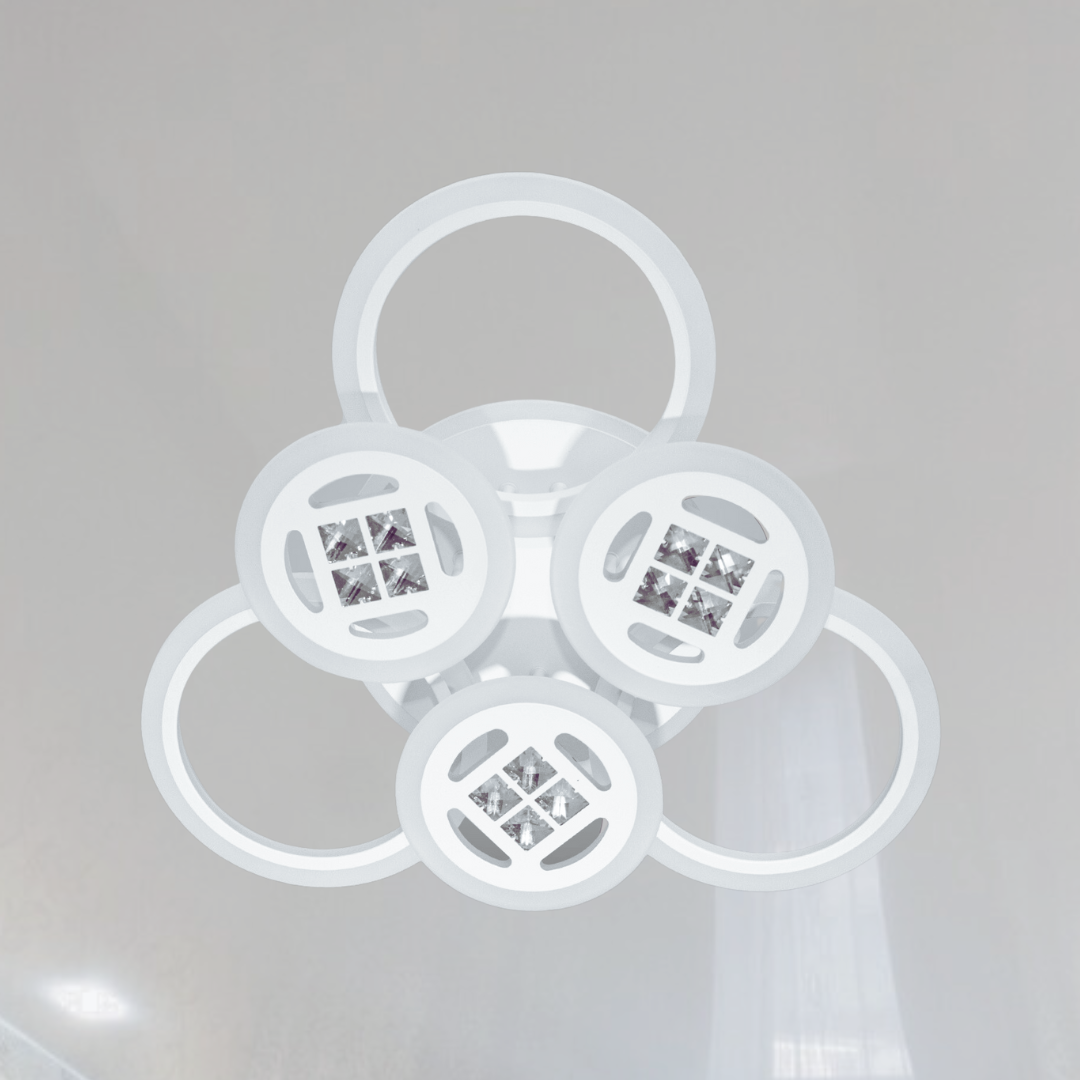 Люстра світлоідодна стельова Diasha 135W до 20 м² колір Білий AD8200/3+3WH 3color