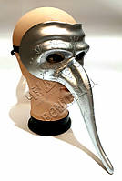 Венецианская маска Доктор Чума серебро