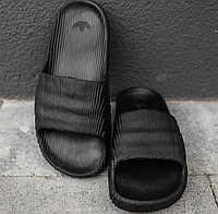 Мужские шлепанцы Adidas adilette 22 slides Black Адидас черные сланцы тапки летние