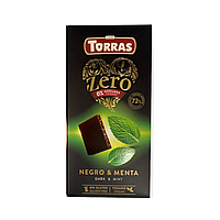 Шоколад Torras Zero 72% Negro & Menta Черный с Мятой 100 g