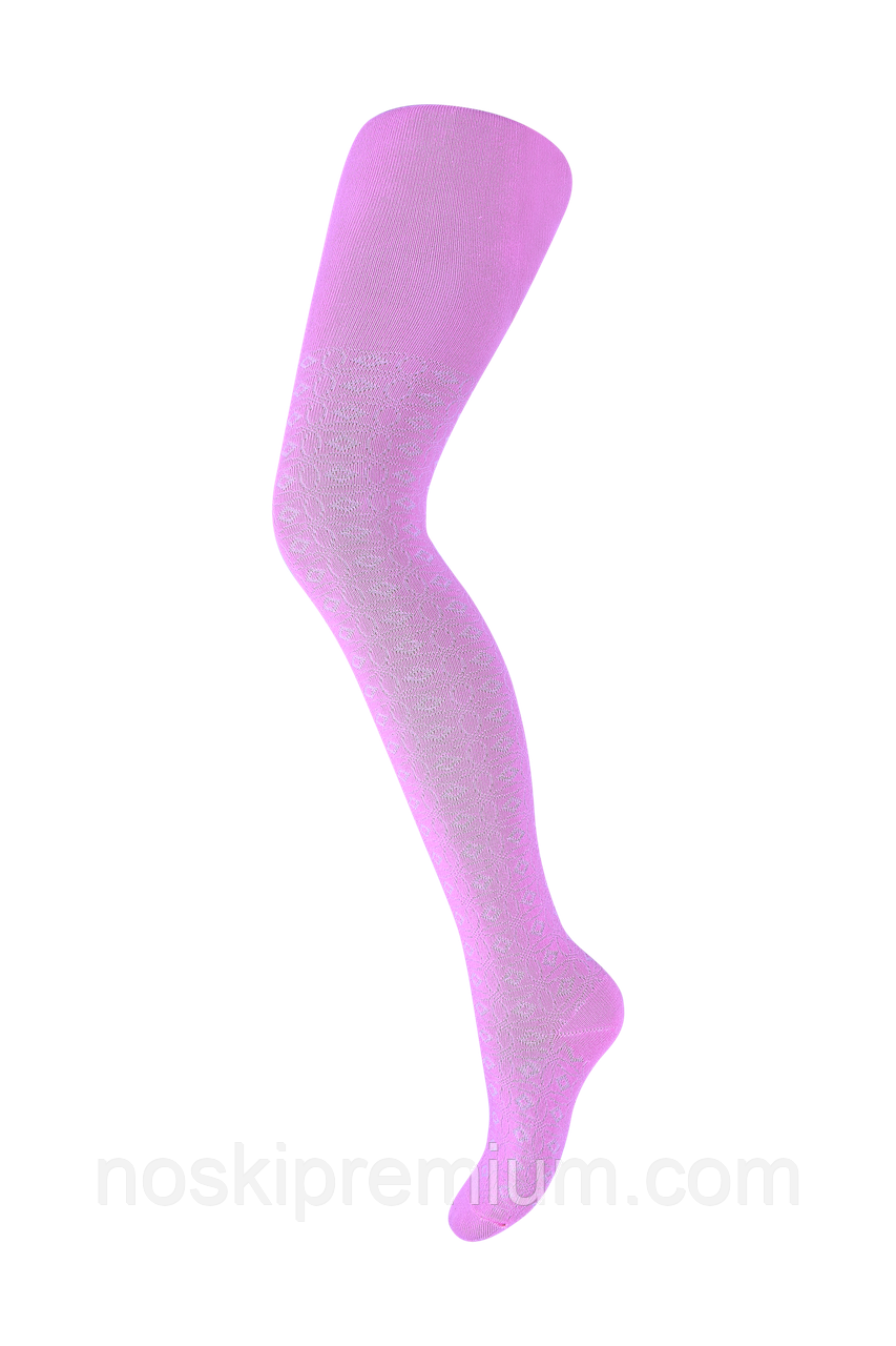 Колготки дитячі ажурні бавовна Африка, 22 розмір, 140-146 см, 8-10 років, рожевий ромб, 08305, фото 1