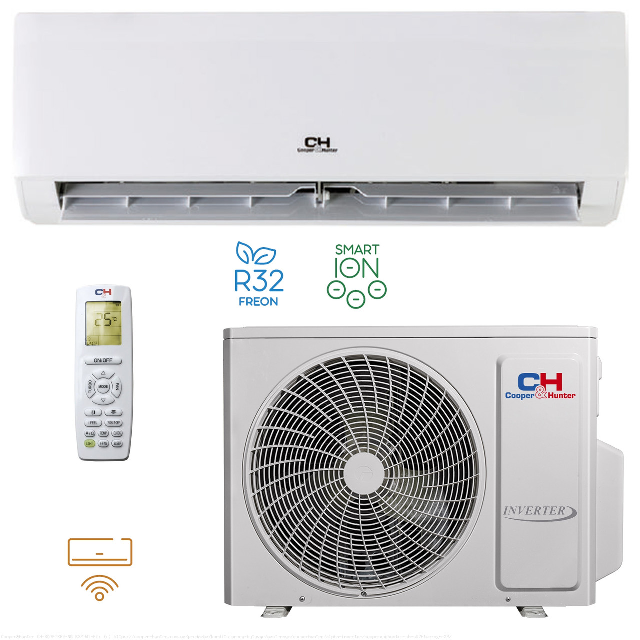 Кондиціонер Cooper&Hunter CH-S18FTXE2-NG R32 Wi-Fi