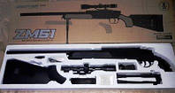 Игрушечное оружие ZM51. Детская снайперская винтовка ZM51, Airsoft Gun. Пульки в комплекте, с прицелом.